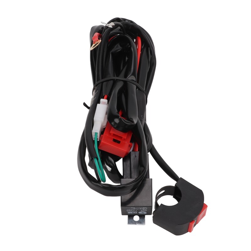 Motorcycle LED Work Light Switch Wiring Harness 12V 40A for