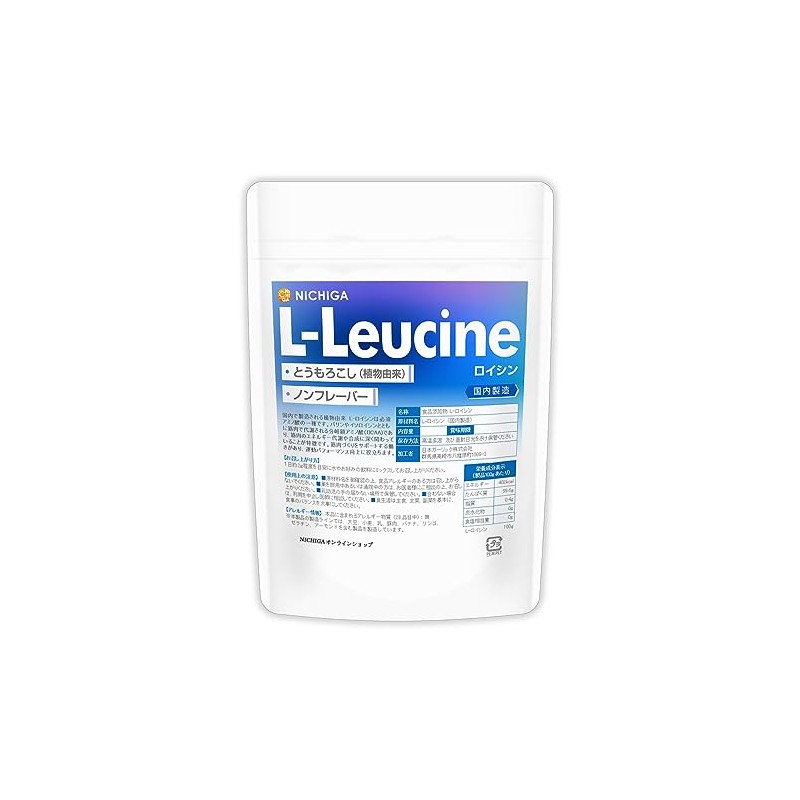 Nichiga L-Leucine (L-Leucine) 5.3 oz (150 g), Plant Derived Amino
