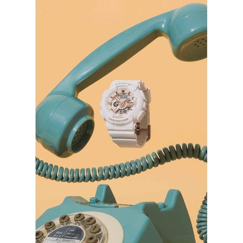 Casio BA-110 Series Baby Watch, white/pink gold, 1 piece, Design