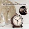 Peakeep 4" Small Battery Operated Antique Retro Analog Alarm Clock