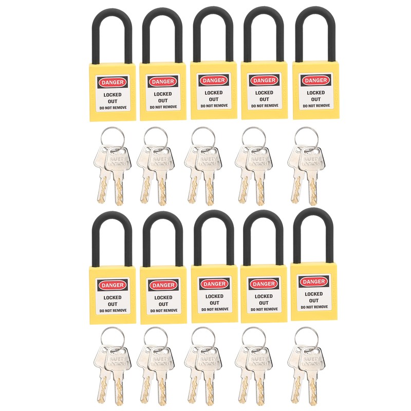 10 Sets 38mm Lockout Lock Dustproof Nylon Industrial Engineering Insulation