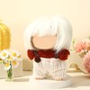 Winzige Puppenperücke, Hochtemperaturfaser Haarteil süßes Kawaii Haarperücke Haarschmuck zum Selbermachen