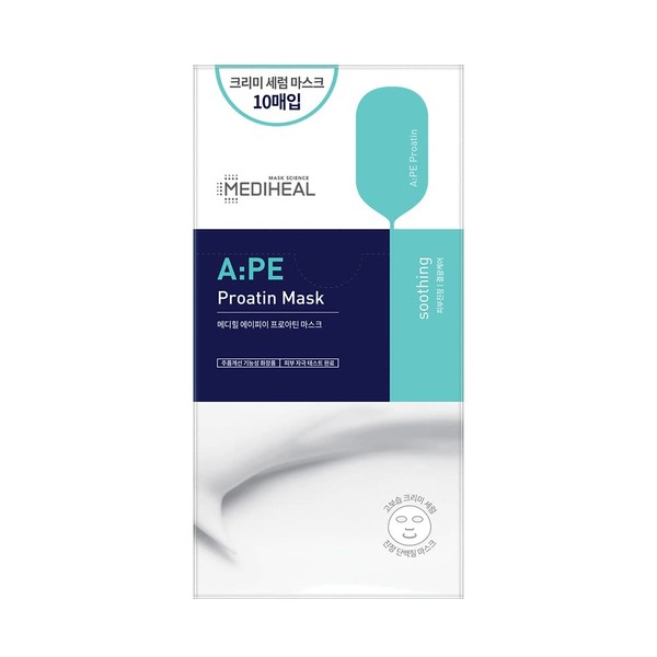 MEDIHEAL Advice Protection Emollient APE Mask, 1 pack (10 pcs)