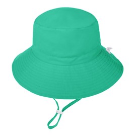 Zando Green Toddler Bucket Hat with Strings Infant Sun Hat for Baby Beach Hat Toddler Swim Hat Baby Summer Hat Baby Sun Hats 0-6 Months Toddler Straw Sun Hat Outdoor Adjustable Baby Cap 4-8 Years