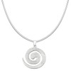 Vinani 2ASP-S00 Women's Necklace with Pendant Spiral Design Large Brushed