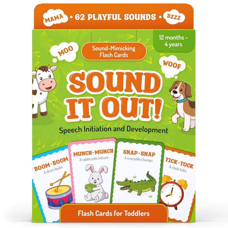 Speech Therapy Flash Cards for Toddlers 1-4, Phonics, Learning Toys