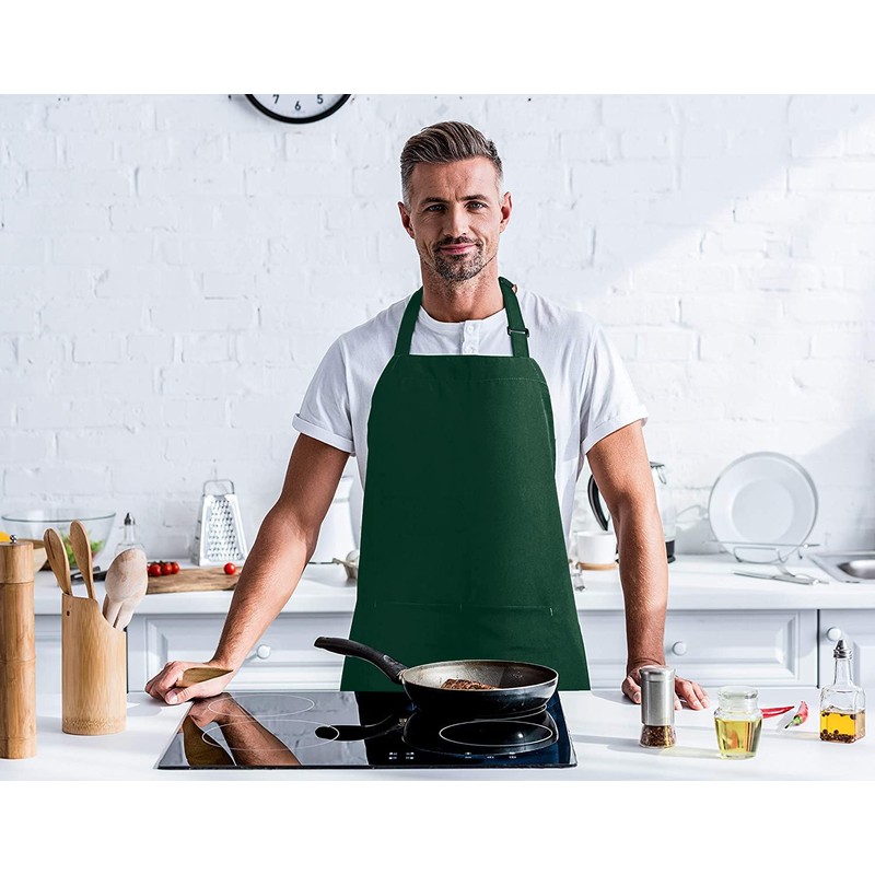 Utopia Kitchen 2 Pack Adjustable Bib Apron for Men and