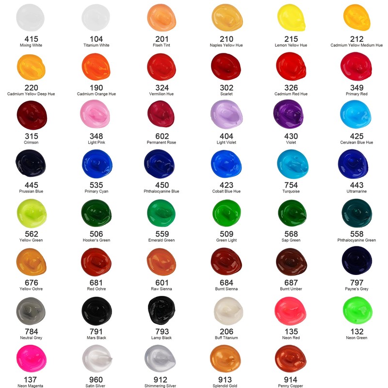 AUREUO Acrylic Paint Cadmium Yellow Medium Hue 120ml Tube -