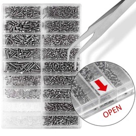 Eyeglass and Sunglasses Repair Kit,Glasses Screws Kit and Nose Pads with 12 Pcs Screwdrivers and 6 Pcs Tools for Glasses