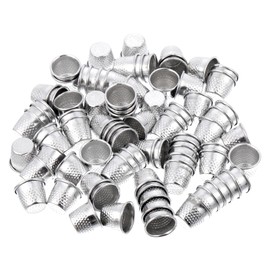 80Pcs Silver Thimbles for Hand Sewing Metal Sewing Thimbles Sewing Thimble Finger Protector Sewing Quilting Metal Thimbles for DIY Craft Finger Protector