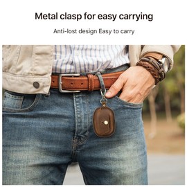 Contacts Wireless Earphones Case Compatible with Sony WF-1000XM5 Leather Case for WF1000XM5 Earbuds Headphone Portable Cover with Charging Port (Coffee)