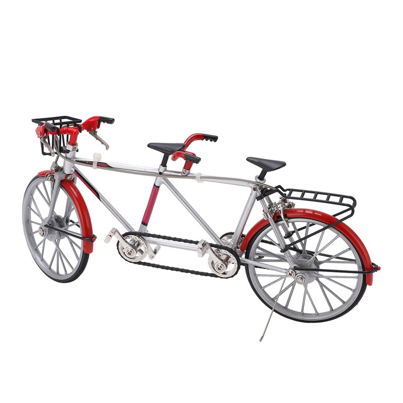 Tandem Mini Bicycle Model High Simulation Exquisite Details Alloy Bike