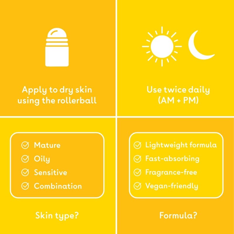 Q+A Caffeine Eye Serum (15ml), Brightening Eye Serum, 99.9% Natural
