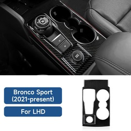Car Carbon Fiber Gear Shift Control Panel Decal Interior Trim Cover Accessories for Ford Bronco Sport 2021 2022 2023 2024