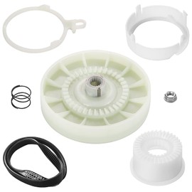 W10721967 Washer Pulley Clutch Kit, W10006384 Washer Drive Belt Replacement for Whirlpool Kenmore Amana Washers, Replace# W10006356 AP5951296 W10315818 PS10057144