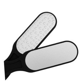 Healvian 2pcs Double Sided Stainless Steel Foot Files Professional Exfoliating Scrub Tools for Callus and Dry Skin Removal Pedicure Care Accessory for Softening Feet