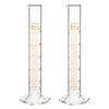 stonylab Graduated Cylinder, 2-Pack B Grade Borosilicate Glass Cylinder with