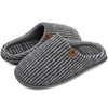 Oncai Men's Memory Foam Slippers Warm Plaid Fluffy Plush Lined