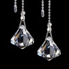 Poolan 2 Pack Crystal Clear Diamond Beaded Pull Chain Extension