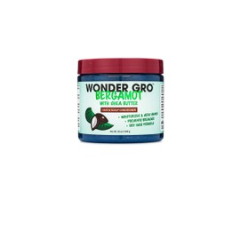 Wonder Gro Bergamot with Shea Butter Hair Grease Styling Conditioner, 12 fl oz - Moisturizes & Adds Shine, Prevents Breakage - Best Dry Hair Formula
