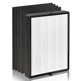 Nisreen 45i Replacement Filter Compatible with 45i Air Purifier, 45i Filter Compared to Part NO. B4-Fresh, 1 H13 True HEPA & 4 Carbon Pre-filters