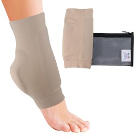 CRS Cross Boot Bumper Gel Sleeve. One Pair of Premium Padded Skate Socks to Cushion and Protect Achilles and Lace Bite. Two Gel Pads on each sleeve for Ice Skating and Hockey. (X-Large)