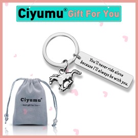 Memorial Keychain Gift For Horse Lovers Sympathy Jewelry In Memory Of Horse Keyring Remembrance Gift You'll Never Ride Alone Because I'll Always Be With You Keychain