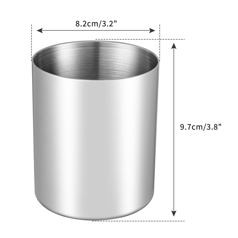 Bidponds Silver Desk Pen Holder, 304 Stainless Steel Pen Holder,