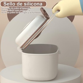 2PCS Juego de Cajas de Leche en Polvo con Dibujos Animados, 1 * 550 ml y 1 * 380ml Cajas de Leche en Polvo Grandes y Pequeñas, Cajas de Leche en Polvo Portátiles con Cuchara y Tenedor para Salir