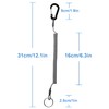 Lix&Rix Spiral Retractable Safety Coiled Lanyard with Stainless Steel Clip