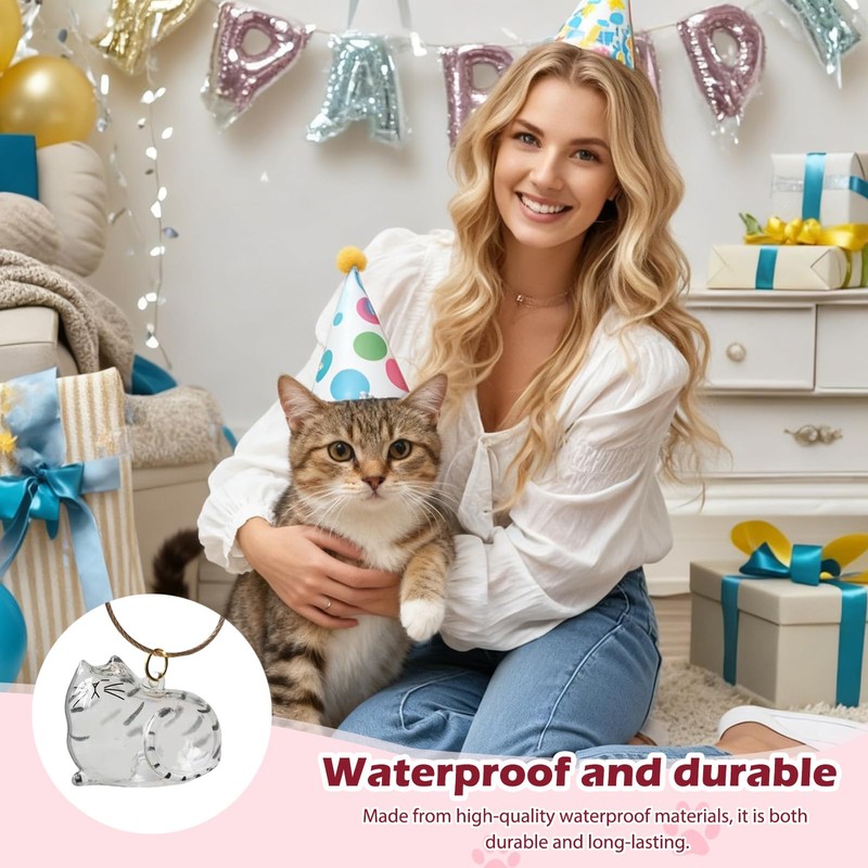 Cat Pet Keepsake Funeral Supplies: DIY Pet Fur Memory Capsule,