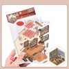 4 Sets DIY 3D Fun Mini Panda House Sticker Scenes