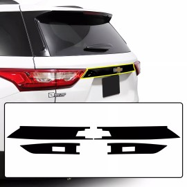 Clearsurface Fit Chevy Traverse 18-21 Rear Trunk Chrome Delete Decal Film Blackout Trim - Gloss Black