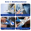 Awaiymi 6 in 1 Multifunctional Folding Scissors with Compatible Holster,