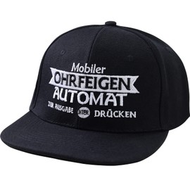 EXPRESS-STICKEREI Cap Message/Statement Saying | Adjustable Unisex Cap with Embroidery | Smapback Cap with Closure | Outdoor Baseball Cap for Sports & Leisure | Baseball Cap | One Size, Black/Mobile