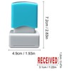WAFJAMF Received Stamps–Received Self Inking Rubber Stamp Red Ink Message