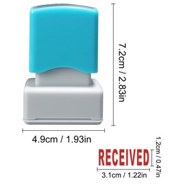 WAFJAMF Received Stamps–Received Self Inking Rubber Stamp Red Ink Message Stamp-Medium