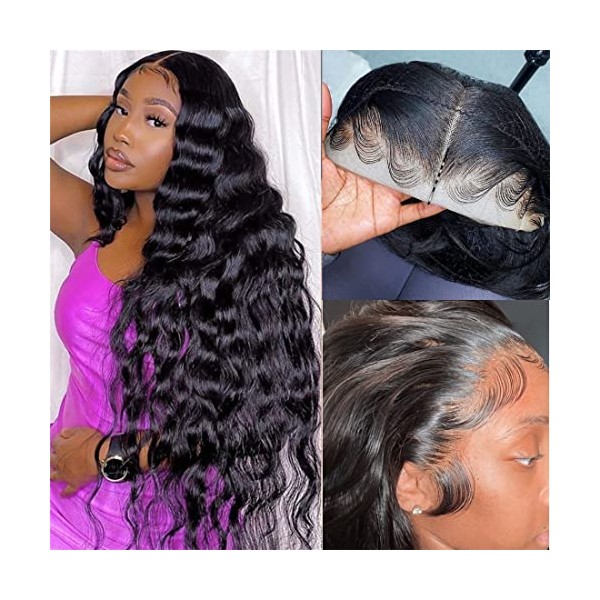 Transparent Lace 220% Density 13x6 Deep Part Lace Front Human Hair Wigs for Black Women 22 inch Msgem HD Lace Wig Pre Plucked With Baby Hair Brazilian Body Wave Lace Front Wigs