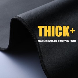 Vexplo Thick Magnetic Fender Covers for Mechanics - 3 PCS Dual-Layer Car Fender Cover with 28 Stronger Magnets & 7 Hooks - Large Size, Universal Fit for Sedans, Trucks, RV and SUVs