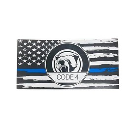 Bumper Sticker, Thin Blue Line, Code 4, Humanizing The Badge!:_1 Pcs