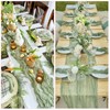CKIKU 10 Pack Sage Green Table Runner Cheesecloth 17 x