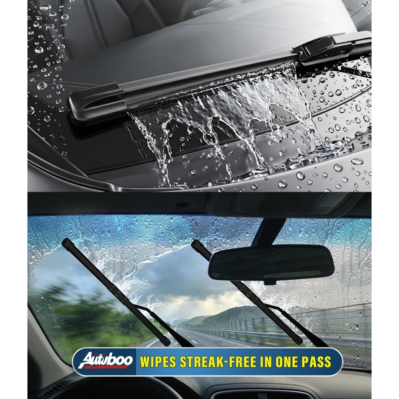 Pro Silicone Windshield Wiper Blade 28"+14" All-Season Performance