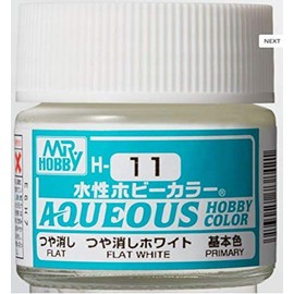 GSI Creos - H11 Flat White (10ml), Mr. Hobby Aqueous Color Paint