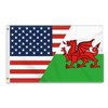 3×5 FT USA Welsh Flag, Large 150D America Welsh Outdoor