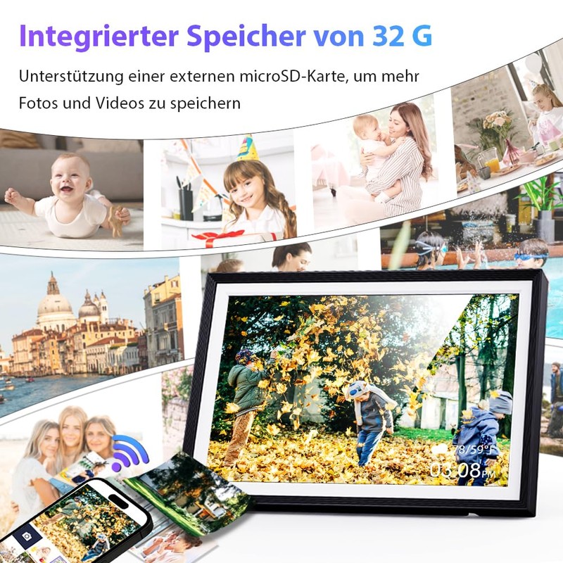 Fine Life Pro 10.1 Inch WiFi Digital Picture Frame, 1280