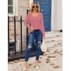 Chicrise Pullover Women's Long Sleeve V Neck Sweatshirt Women's Basic