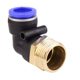 4 Pieces 16mm 3/4" PT Pneumatic 90° Elbow Push-in Fittings with Male Thread Pneumatic Quick-Release couplings for Push-in Hoses Push-in Compressed air Connection