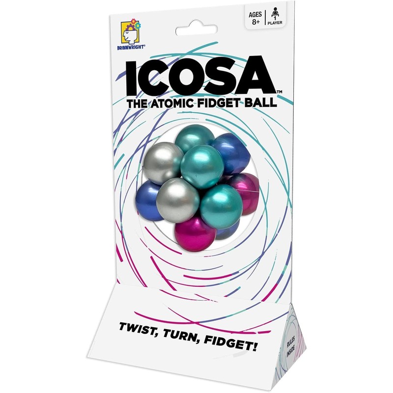 Brainwright Icosa Ice - The Atomic Fidget Ball. Twist, Turn,