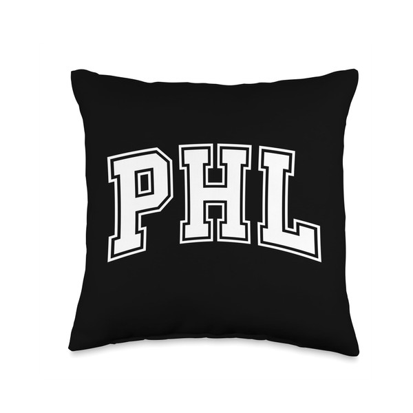 PHL Philadelphia PA Athletic Design Throw Pillow