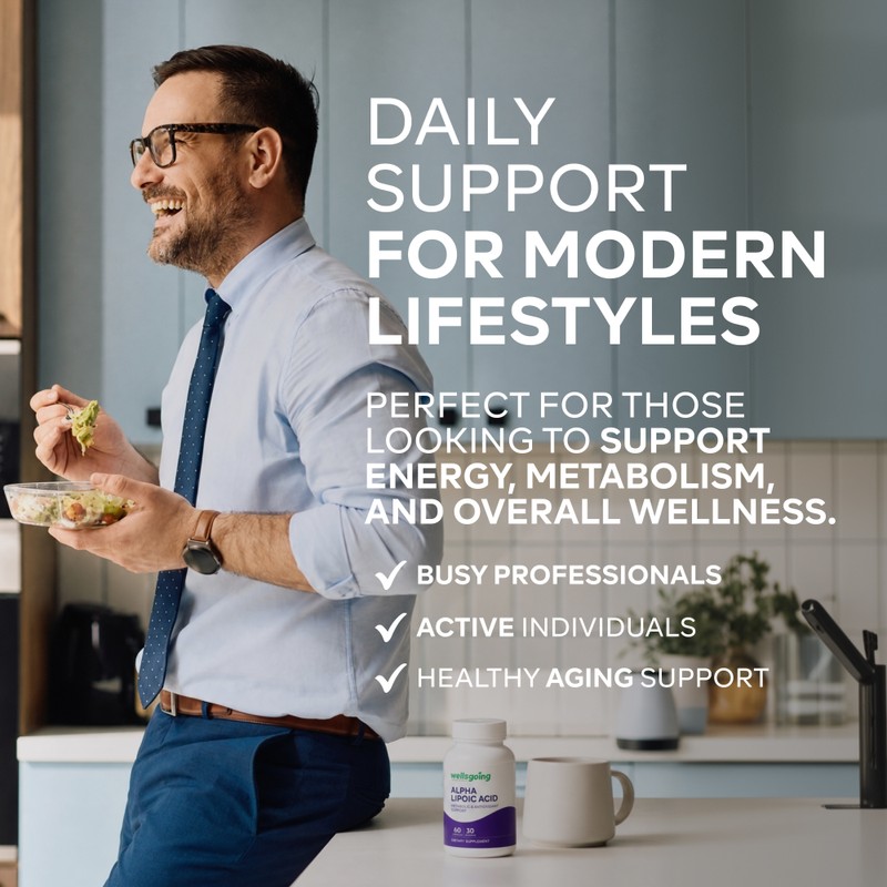 Wellsgoing Alpha Lipoic Acid 600 mg | Powerful Antioxidant &